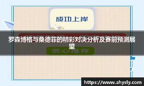 罗森博格与桑德菲的精彩对决分析及赛前预测展望